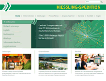 Tablet Screenshot of kiessling-spedition.de